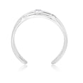 thumbnail image 2 of AVORA 10K White Gold Adjustable Three Row Toe Ring with Simulated Diamond CZ, 2 of 5