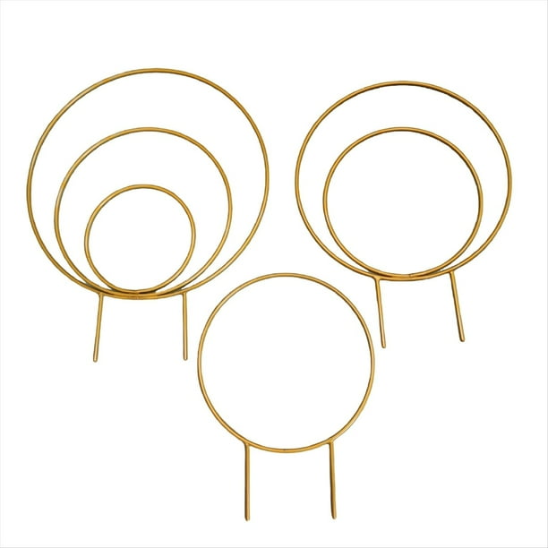 Juego de 3 Enrejados Redondos para Plantas de Interior para Trepar Plantas de Interior, Marcos de Metal para en Maceta, Soporte para Plantas en Macetas de Exterior, B