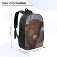 thumbnail image 2 of Xecao Yak print Travel Backpack, Large Computer Backpack for Men Women, College School Rucksack Book Bag, 2 of 5