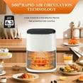 thumbnail image 4 of GIANNA Air Fryer with Window Square, 6 Quart Capacity, Roast, Reheat, Dehydrate, Bake, Steam with 400F, Beige, 4 of 5