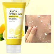 Mooyam Lemon Exfoliating Brightening Gel for Face & Body, Deep Cleansing Moisturizing Scrub, Gentle Exfoliation, Smooth Skin for All Skin Types 3.38 oz