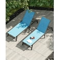 thumbnail image 5 of FHVIT Outdoor Chaise Lounge Chair, Foldable Patio Lounge for Tanning Poolside Yard Deck Chairs, 5 of 9