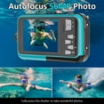 thumbnail image 5 of MARVUE Waterproof Camera 4K 56MP 11FT Underwater Camera Selfie Dual Screens 16X Digital Zoom Auto-Focus Waterproof Digital Camera for Snorkeling Blue, 5 of 8