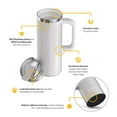 thumbnail image 5 of RTIC 20 oz Ceramic Lined Insulated Road Trip Travel Mug, Leak-Resistant Lid, White Glitter, 5 of 9