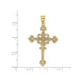 thumbnail image 2 of 14K Gold Beaded Fancy Cross Charm, 2 of 4