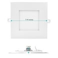 thumbnail image 5 of Luxrite 6 inch Ultra Thin Square LED Recessed Light, 5 Color Options, Dimmable, 12W, Wet Rated, 1000 Lumens, ETL Listed 4-Pack, 5 of 7