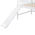 thumbnail image 3 of MAYEERTY Full Size Low Loft Bed with Ladder and Slide,White, 3 of 16