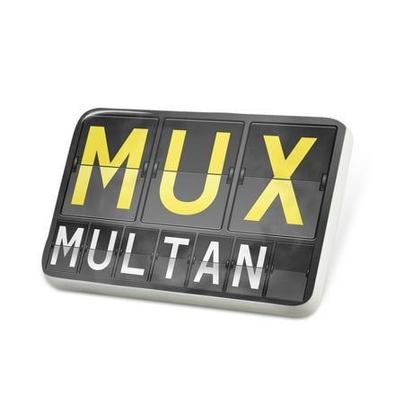 Porcelein Pin MUX Airport Code for Multan Lapel Badge – NEONBLOND
