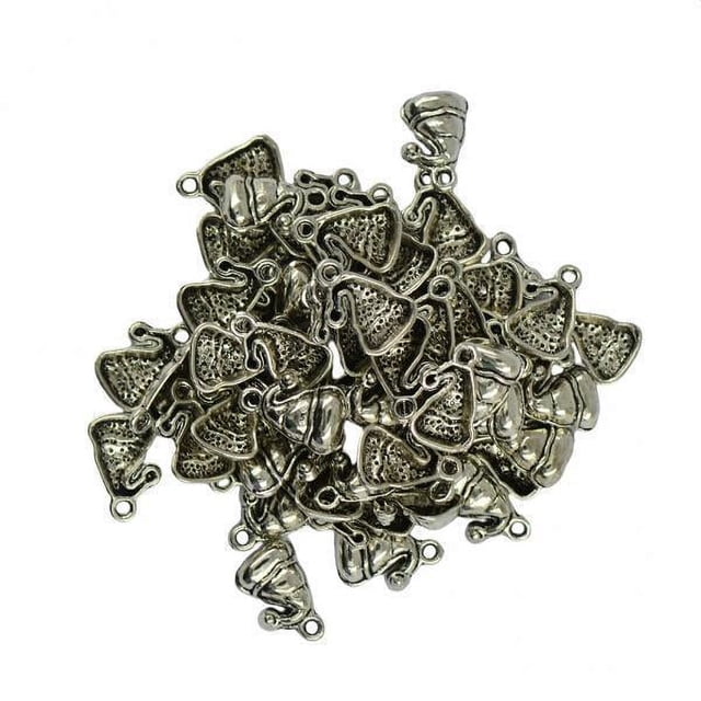 2x50 Uds Dijes Plata Antigua Sombrero De Navidad Colgantes De Aleación Hallazgos Navidad 16mm