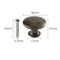 thumbnail image 3 of 12 Pcs Bronze Drawer Knobs, Kitchen Cabinet Dresser Knobs, Vintage Round Handles, 3 of 8