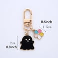 thumbnail image 6 of Black White Ghost with Flower Accessory Keyrings Set - Halloween Party Keepsake Keychain for Besties Friends, 6 of 17