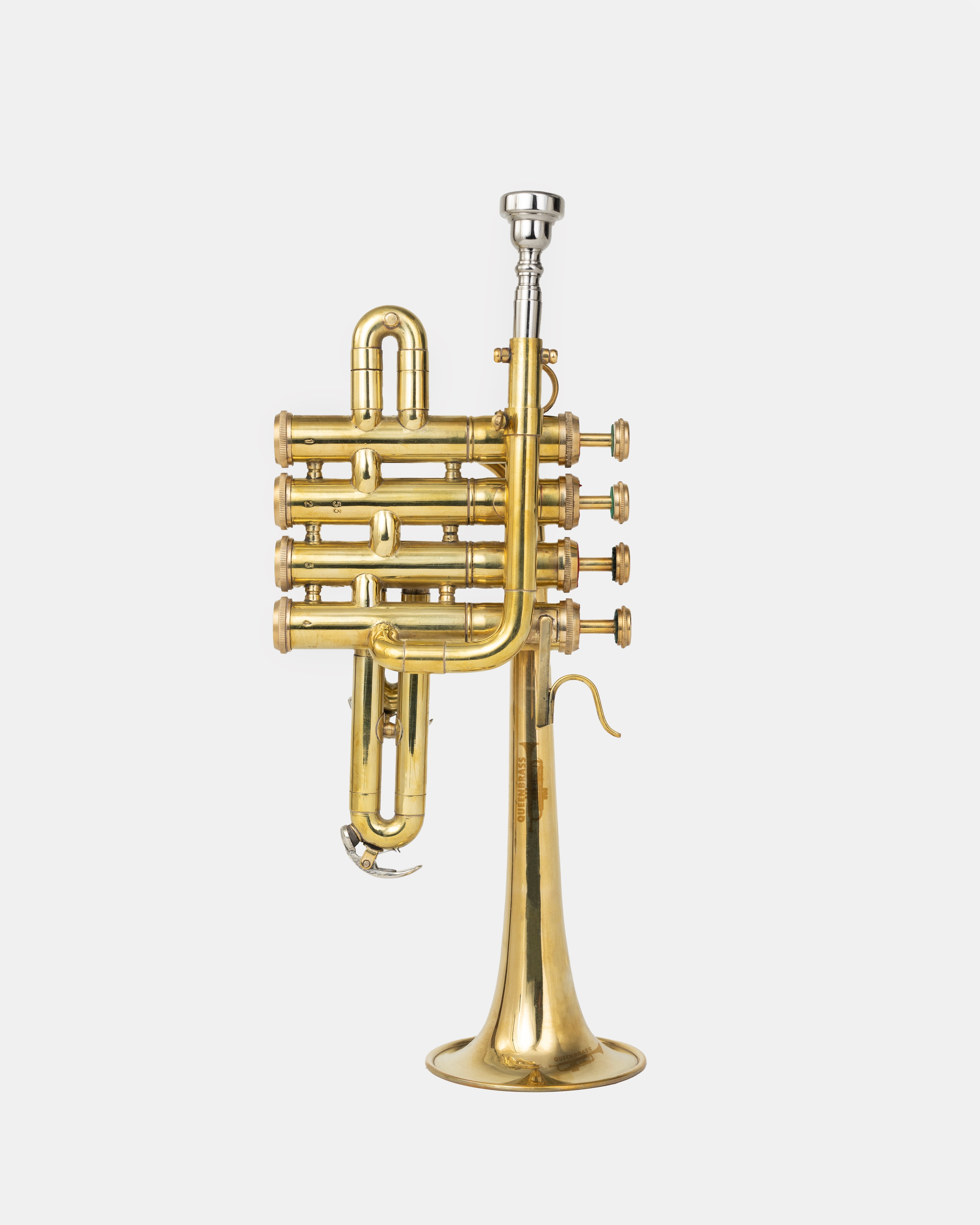 Piccolo trumpet Gold brass finish with hard case bag and mouthpiece