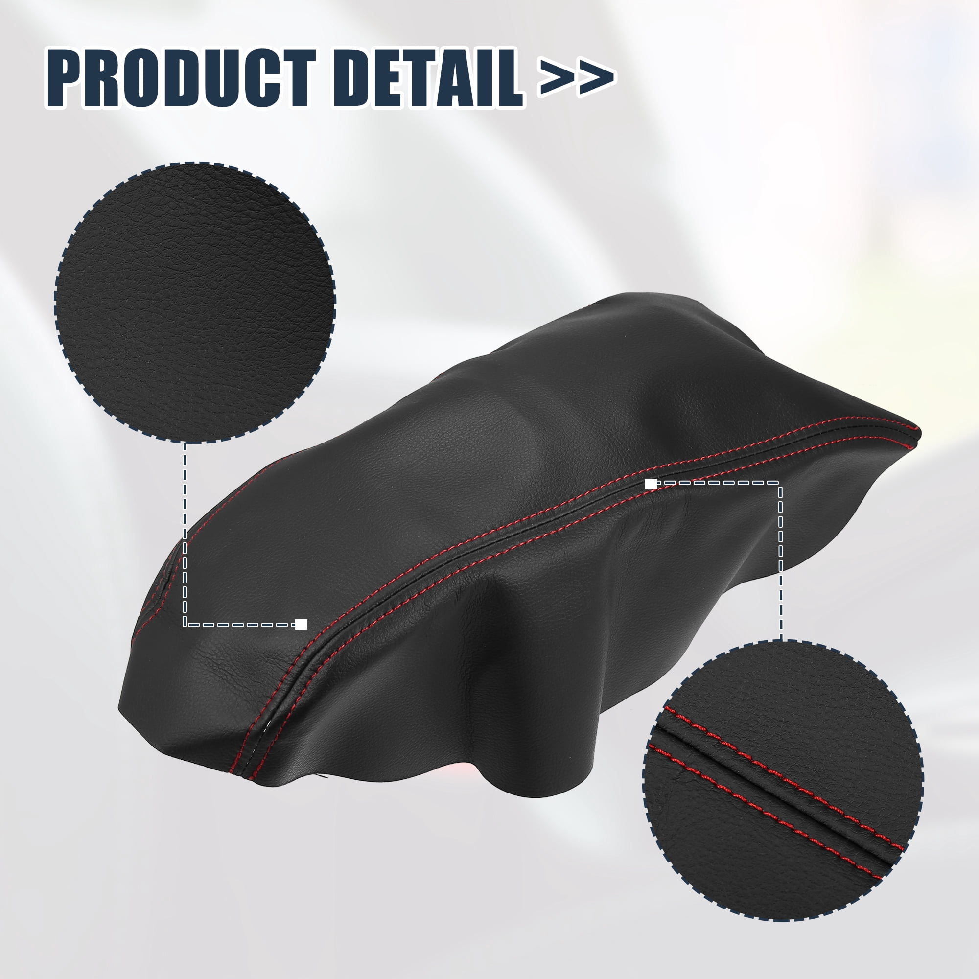 Unique Bargains Microfiber Leather Car Armrest Cover for Nissan Maxima 16-21 Red