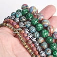 thumbnail image 3 of U8MO Round 4mm 6mm 8mm 10mm 12mm Natural Malachite Stone Dyed Gemstone Beads-Red & Blue-12mm 32pcs/strand, 3 of 3