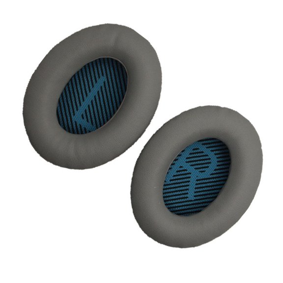 Almohadillas para los oídos Injueey Cojín Auriculares profesionales Protección auditiva para Bose Gris+Azul