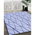 thumbnail image 3 of Ahgly Company Machine Washable Indoor Rectangle Transitional Heavenly Blue Area Rugs, 5' x 8', 3 of 7