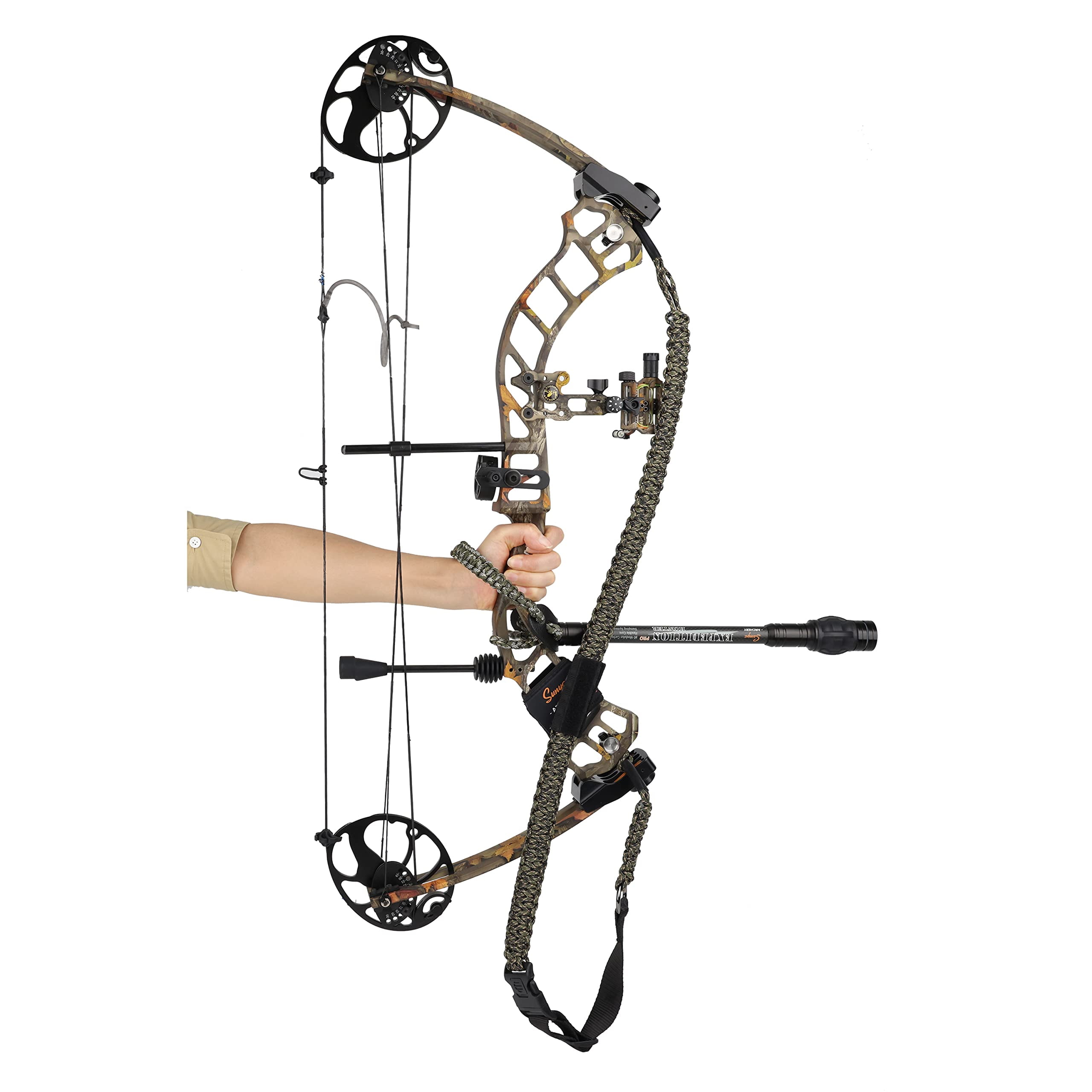 SUNYA Paracord Compound Bow Sling with V2 Upgraded Connection System. Lightweight Hands