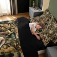 thumbnail image 4 of Manfei Retro Duck Camo Queen Bedding, Countryside Camouflage Bedding Comforter Set Queen, Desert Tan, Black Reversible, 7 Pieces, 4 of 6