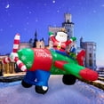 thumbnail image 3 of Avión inflable navideño de Papá Noel de 2,4 m para exteriores TRMESIA, 3 of 9