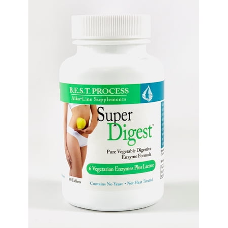 SuperDigest — Morter HealthSystem Best Process Alkaline — Multi-Enzyme Digestive Support — Digestive Enzymes with Alfalfa, Papain & Bromelain for Relief of Gas & Bloating Plus Gut Health (Vegetarian)