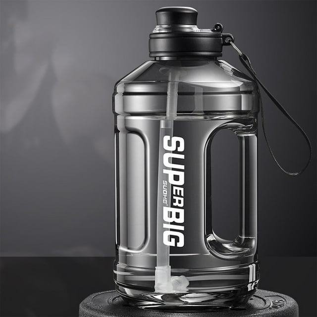 LSLJS Fitness Kettle Large Capacity Water Cup Straw Plastic Cup Sports Kettle Ton Bucket Suitable for Fitness Sports Camping and Outdoor Use, Large Capacity Water Cup