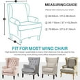 thumbnail image 4 of Eurhowing Stretch Wingback Chair Slipcover, 2-Piece Armchair Chair Cover with Cushion Cover, Washable Furniture Protector for Living Room, 4 of 9