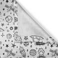 thumbnail image 4 of Ambesonne Astronaut Window Valance, Space Elements and Stars, 54" X 12", Charcoal Grey and White, 4 of 5