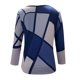 thumbnail image 5 of Camiseta holgada de manga larga con cuello en V geométrico a la moda para mujer Pompotops  gfhjh22587, 5 of 5