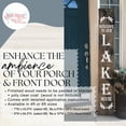 thumbnail image 2 of Vinyl Art Decal - Vertical Welcome To Our Lake House Laurel Art - Decal Sticker for Tall Wood Sign - Porch Sitter Decor Sign Art - DIY Front Door Decor, 4ft White, 2 of 4