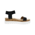 thumbnail image 2 of Sun + Stone Womens Melanyy Faux Leather Open Toe Wedge Sandals, 2 of 4