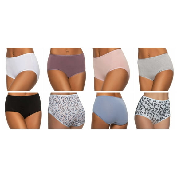 Felina 8-Packs Cotton Stretch Briefs, Size: S