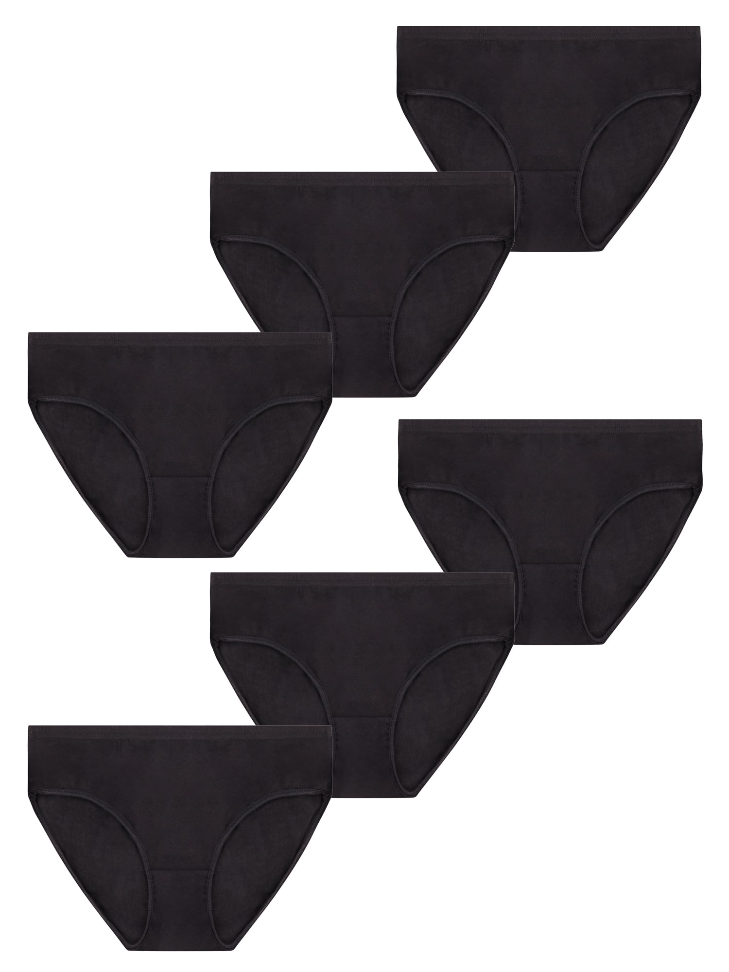Best Fitting Panty Women's Cotton Stretch High Cut, 6 Pack