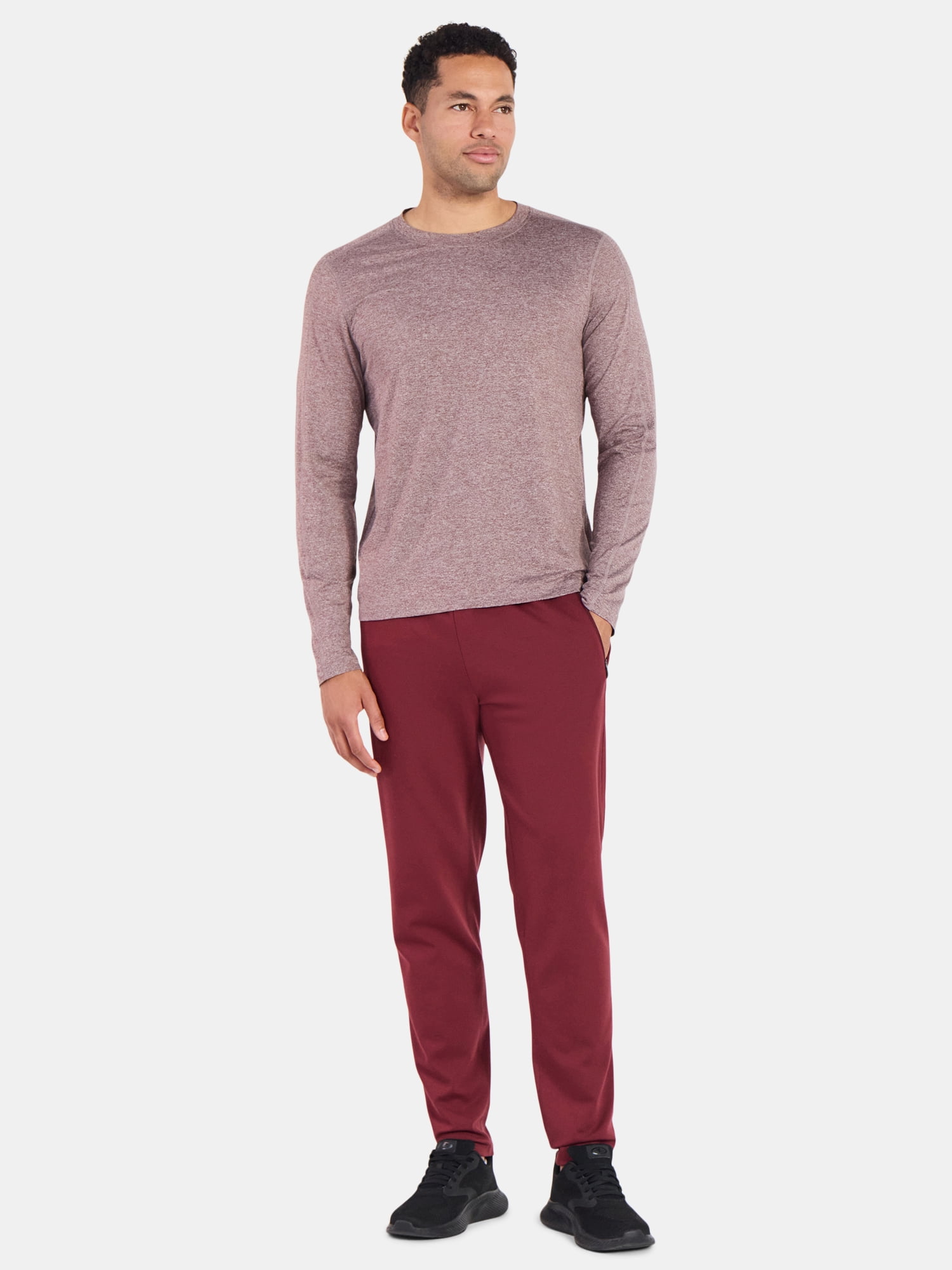 Athletic Works Men's and Big Men's ButterCore Soft Long Sleeve Tee Shirt, Sizes XS-5XL