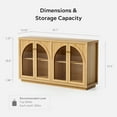 thumbnail image 4 of EYYTHUNG Arched Storage Cabinet, Modern Sideboard Buffet, Accent Display with Acrylic Door, Natural Oak, 4 of 8