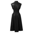thumbnail image 4 of Women's Casual Dress Sleeveless Leather Zip Long Dress For Daily Vacation Stylish Solid Color Design Comfortable Fashion Outfit Dresses for Women plus Size Elegant Dress for Women Womens Summer, 4 of 4