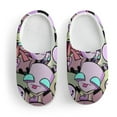 thumbnail image 3 of Invader Zim Pattern Kid's Cotton Slippers Winter Warm Soft Plush Slippers with Rubber Sole Non-Slip Indoor Outdoor Slip on Shoes Fluffy House Slippers For Boys Girls Teen, 3 of 8