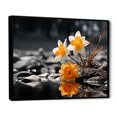 thumbnail image 2 of Designart "Yellow And Grey Daffodils" Floral Floater Framed Canvas Art Print, 2 of 7
