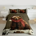thumbnail image 2 of jejeloiu Cute Brown Bear Queen Comforter Set,Merry Christmas Bedding Sets,Jungle Animal Bedding Comforter Set For Kids,Super Cozy Room Decor Reversible,3 Pieces, 2 of 8