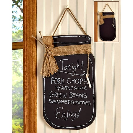Mason Jar Kitchen Collection Wooden Chalkboard Walmart Com