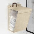 thumbnail image 4 of Wall Hanging Laundry Basket Collapsible Dirty Clothes Basket Space Saving Foldable Laundry Basket for Shoes Socks Towels Beige L Size, 4 of 4