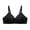 Black, variant on Women's Front Side Buckle Lace Edge Seamless Yoga Bra for Movement Sleep Comfort Adjustable Support Wireless Large Cup