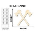 thumbnail image 2 of Unfinished Wood Crossed Axes Shape - Medieval Viking Craft - up to 46" DIY 5" / 1/2", 2 of 4