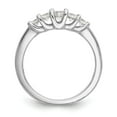 thumbnail image 2 of Solid 14K White Gold Five Stone Diamond Wedding Ring Band with CZ Cubic Zirconia Size 8.5, 2 of 8