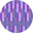 thumbnail image 1 of Ahgly Tapis Rond Lavable en Machine Intérieur Transitionnel Bleu Violet Violet, 7 Pieds Rond, 1 of 7