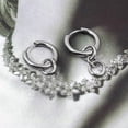 thumbnail image 3 of Lazo de Plata de Tono de de Moda de material acero Inoxidable Cuelga Joyería de Pendiente de Aro Yuyangstore Los anillos cuelgan los pendientes, 3 of 8