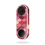 MightySkins NEHEL-Pink Scales Skin for Nest Hello Video Doorbell - Pink Scales