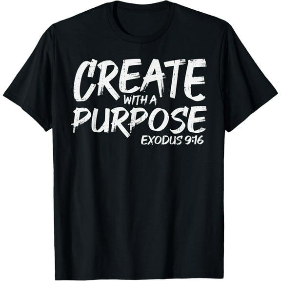 t-shirt Create With Purpose Bible God Jesus Religious Christian Gift T-Shirt mens，black，women，funny，men，journey，Crew Neck, Short Sleeve,printing