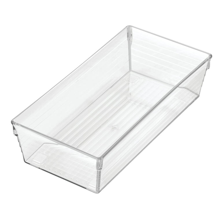 Mainstays Recyclable Sierra Clear Plastic Drawer and Shelf Organizer Tray,  8 x 4 x 2, Clear 