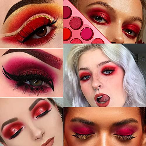 Red Eyeshadow Palettes Makeup Professional,Afflano Ultra Pigmented and Blending Bright Dark Hot Red Eye Shade 12 Color,Velvet Matte Shimmer Texture Warm Fall Sunset Eye Shadow Pallet-Cruelty Free Walmart.com