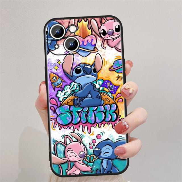Funda de silicona de Disney Stitch para iPhone, Funda de teléfono para iPhone 14, 13, 12 mini, 11 pro, xs, max, X, XR, 5, 6, 7 PLUS, regalo de pareja Fivean unisex